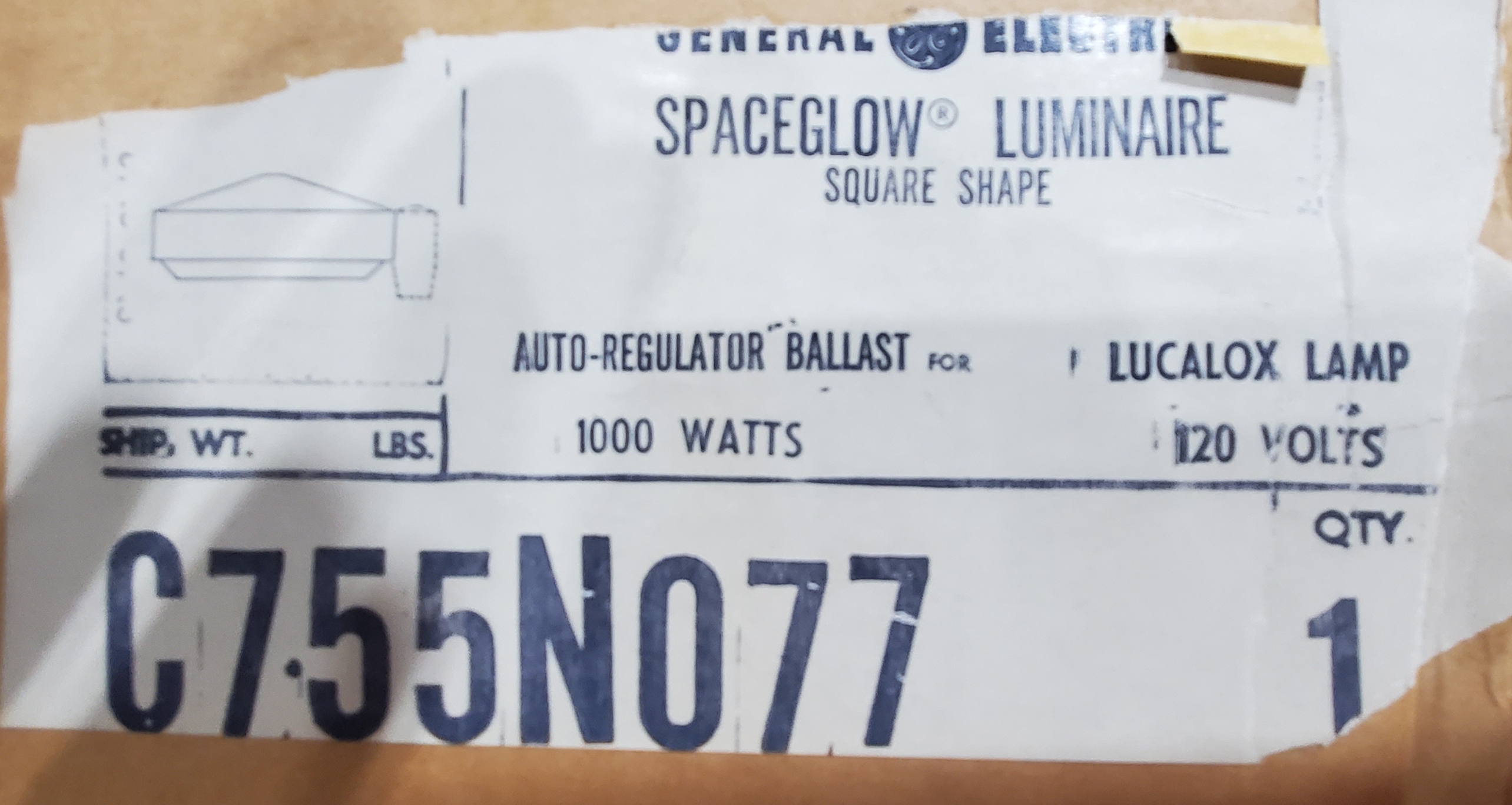 LAMP, HPS 1000W 120V